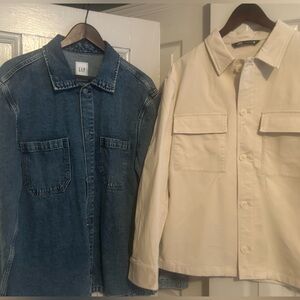 Mens shirt jackets. GAP /Zara